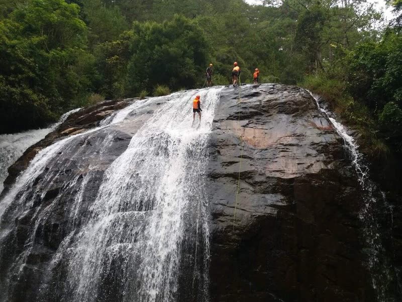 Conquering the Dark Rock Waterfall Abseil